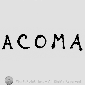 Acoma written bold