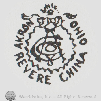 logo with "akron ohio revere china"