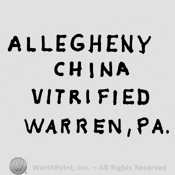 Allegheny written above China written above Vitrified written above Warren,PA.