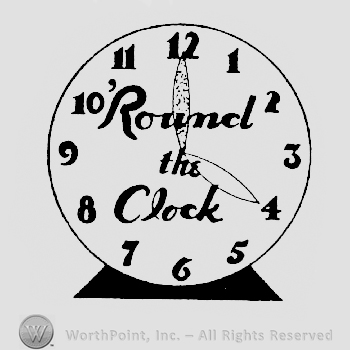 Round the clock written in a clock