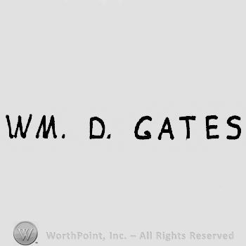 WM. D. Gates written bold
