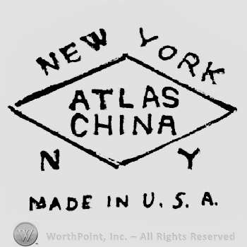 New York written above a diamond Atlas China written inside it and N Y written under it above made in U.S.A.