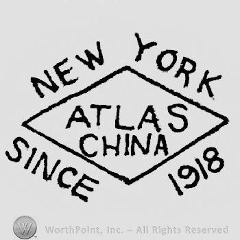 New York written above a diamond Atlas China written inside it ans since 1918 written under it