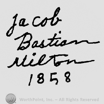 Jacob hand written above Bastian hand written abobe Milton hand written above 1858