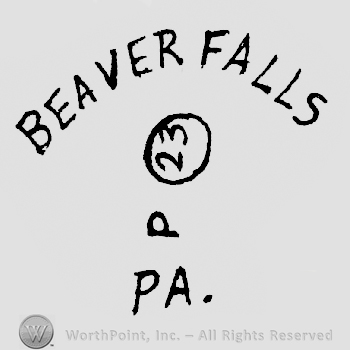 Beaver Falls written above 23 written in a circle, PA. written under it