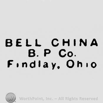 Bell China written above B. P Co. written above Findlay, Ohio