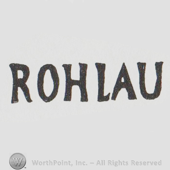 the word ROHLAU in uppercase letters