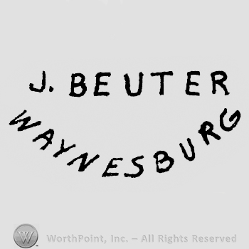 J.Beuter written above Waynesburg written arched