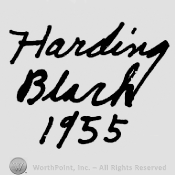 Harding Hand-written above BlackHand-written above 1955