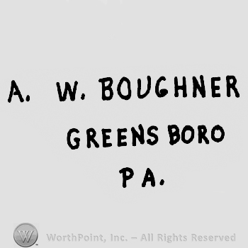 A. W. Boughner written above Greensboro written abobe PA.