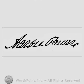 Autograph/signature : Burr Aaron.