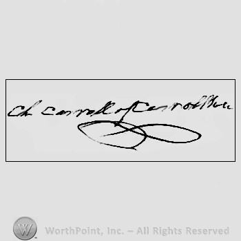 Autograph/signature : Charles Carroll of Carrollton.