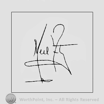 Autograph/signature : Neil Armstrong.