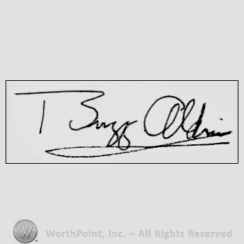 Autograph/signature : Buzz Aldrin.