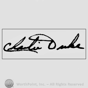 Autograph/signature : Charlie Duke.