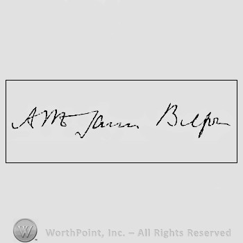 Autograph/signature : Arthur James Balfour.
