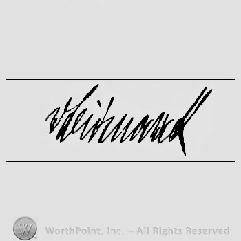 Autograph/signature : Otto von Bismarck.