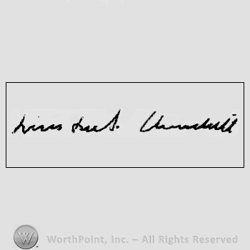 Autograph/signature : Winston Churchill.
