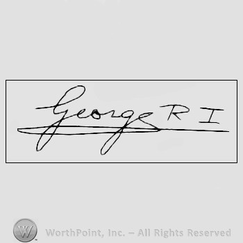 Autograph/signature : George VI.