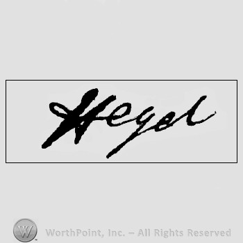 Autograph/signature : Hegel, Georg Wilhelm Fredrich.