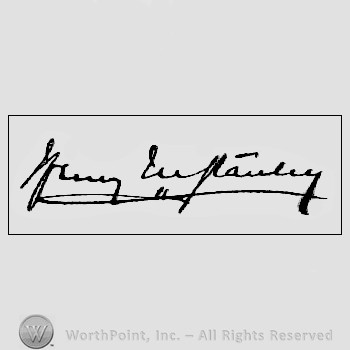Autograph/signature : Henry M. Stanley.