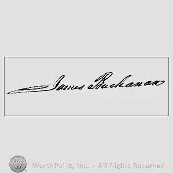Autograph/signature : James Buchanan.