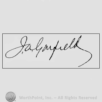 Autograph/signature : James A. Garfield.