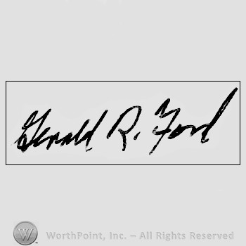 Autograph/signature : Gerald Ford.