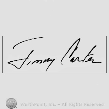 Autograph/signature : Jimmy Carter.