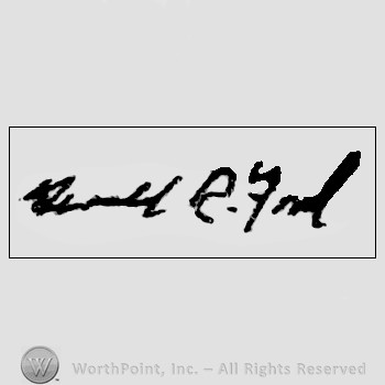 Autograph/signature : Gerald Ford.