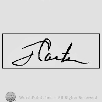 Autograph/signature : Jimmy Carter.