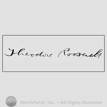 Autograph/signature : Theodore Roosevelt.