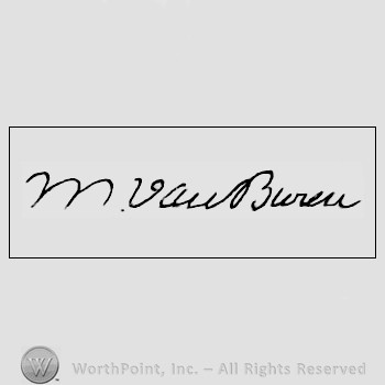 Autograph/signature : Martin Van Buren.