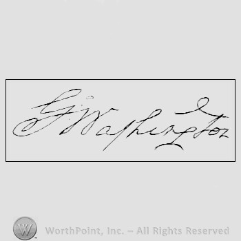 Autograph/signature : George Washington.