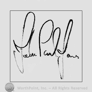 Autograph/signature : John Paul Jones.