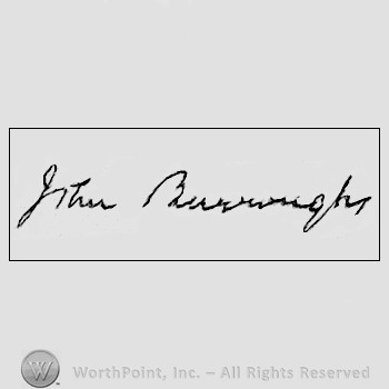 Autograph/signature : Burroughs John.