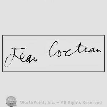 Autograph/signature : Jean Cocteau.