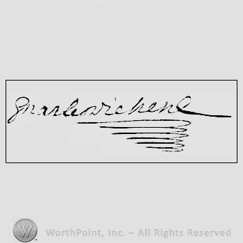 Autograph/signature : Charles Dickens.