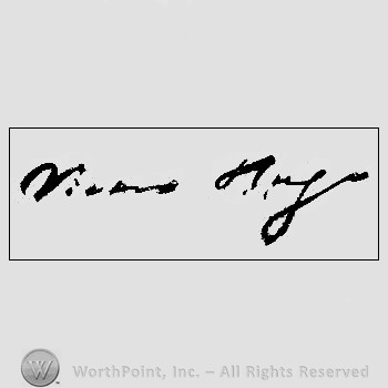Autograph/signature : Victor Hugo.