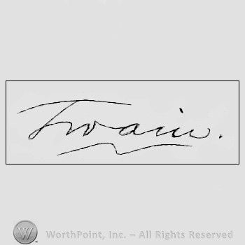 Autograph/signature : Mark Twain.
