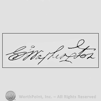 Autograph/signature: George Washington.