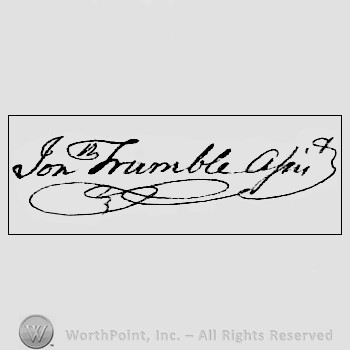 Autograph/signature: Jonathan Trumbull.