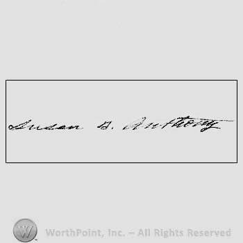 Autograph/signature: Susan B. Anthony.