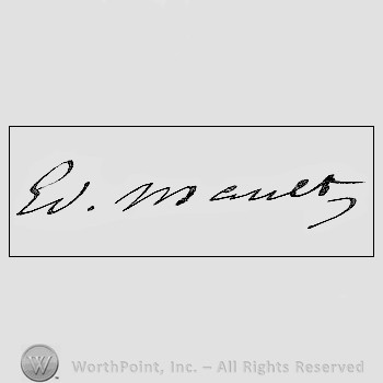 Autograph/signature: Edouard Manet.