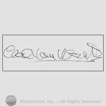 Autograph/signature: Carl Van Vechten.