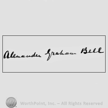 Autograph/signature: Alexander Graham Bell.