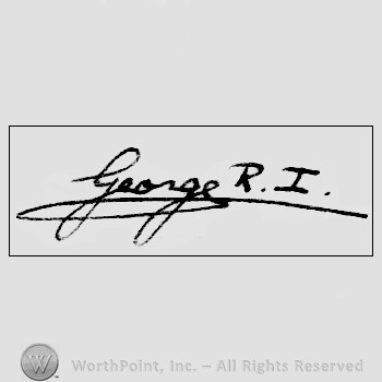 Autograph/signature: George IV, King of England.