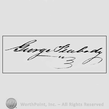 Autograph/signature: George Peabody.