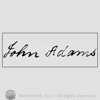 Autograph/signature: John Adams.