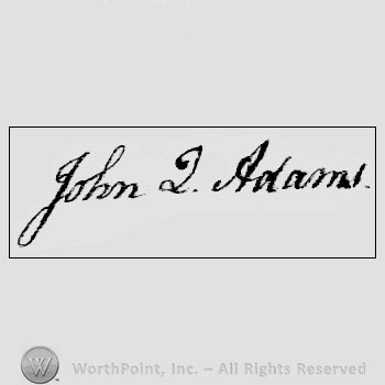 Autograph/signature: John Quincy Adams.